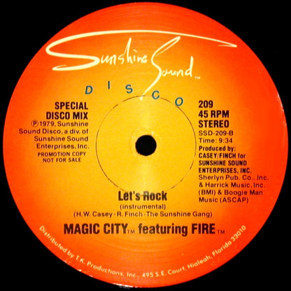Magic City (2) Featuring Fire (5) : Let's Rock (12", Promo)