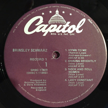 Brinsley Schwarz : Brinsley Schwarz (LP, Album, RE + LP, Album, RE + Comp, Jac)