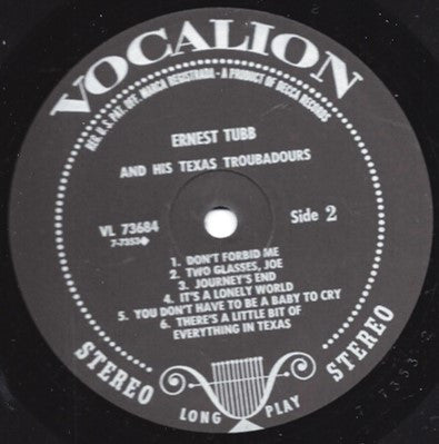 Ernest Tubb And His Texas Troubadours : Ernest Tubb And His Texas Troubadours (LP)