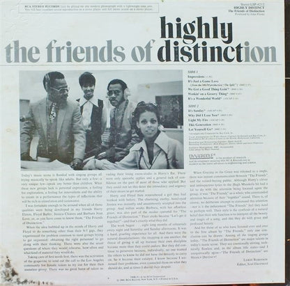 The Friends Of Distinction : Highly Distinct (LP, Album)