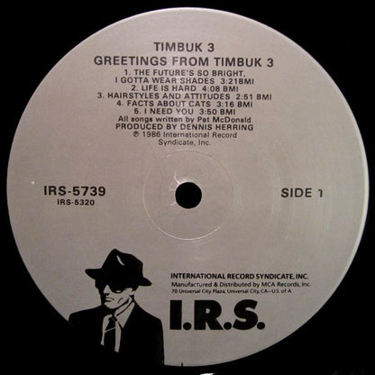 Timbuk 3 : Greetings From Timbuk 3 (LP, Album, Glo)