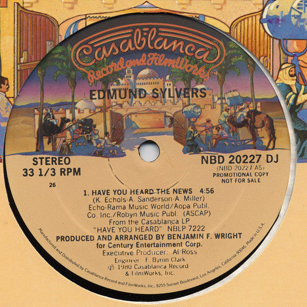 Edmund Sylvers : Have You Heard The News / You Can Talk About Leaving (12", Promo)