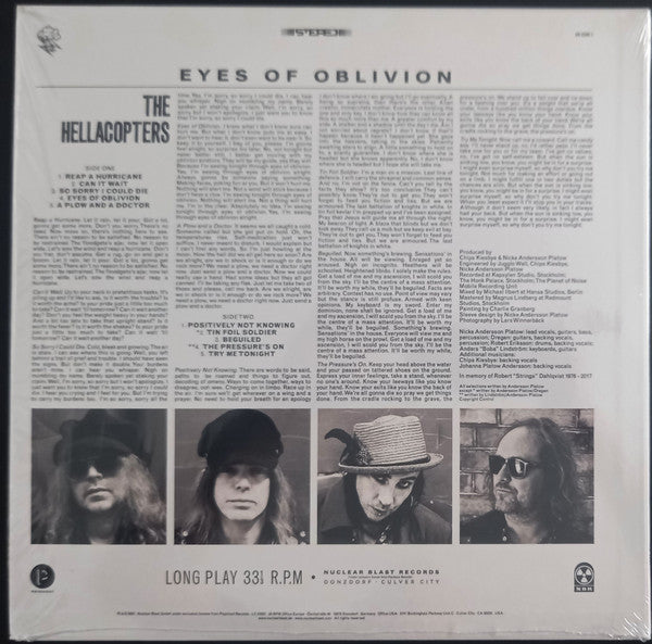 The Hellacopters : Eyes Of Oblivion (LP, Album, Ltd, Cle)