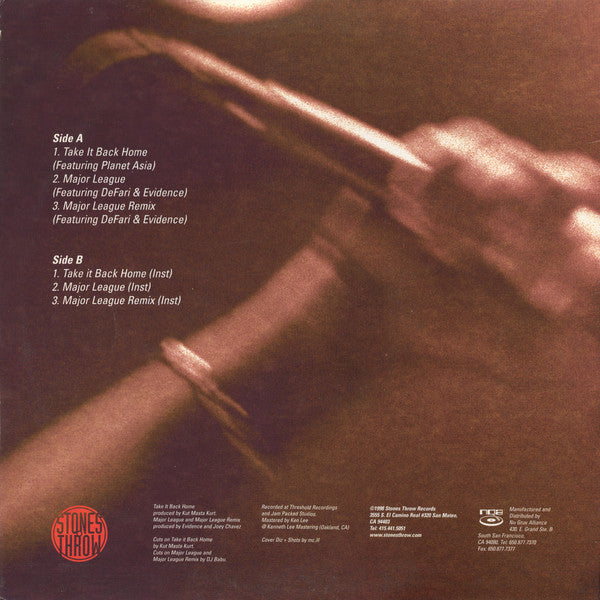 Rasco : Take It Back Home / Major League (Remix) (12")