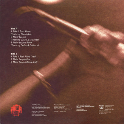 Rasco : Take It Back Home / Major League (Remix) (12")