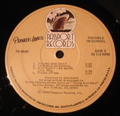 Private Lines : Trouble In School (LP, Album)