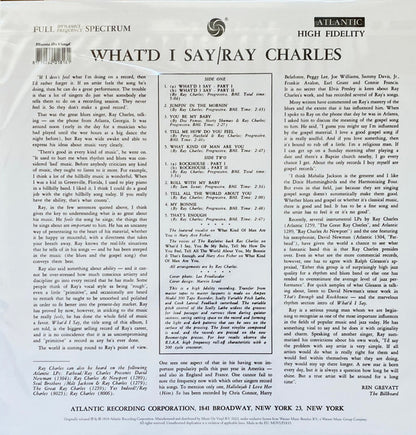 Ray Charles : What'd I Say (LP, Album, Mono, RE, 180)