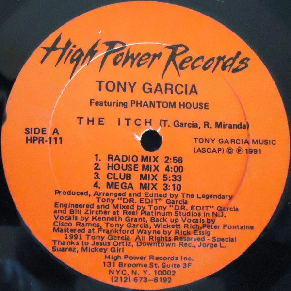 Tony Garcia Featuring Phantom House : The Itch (12")