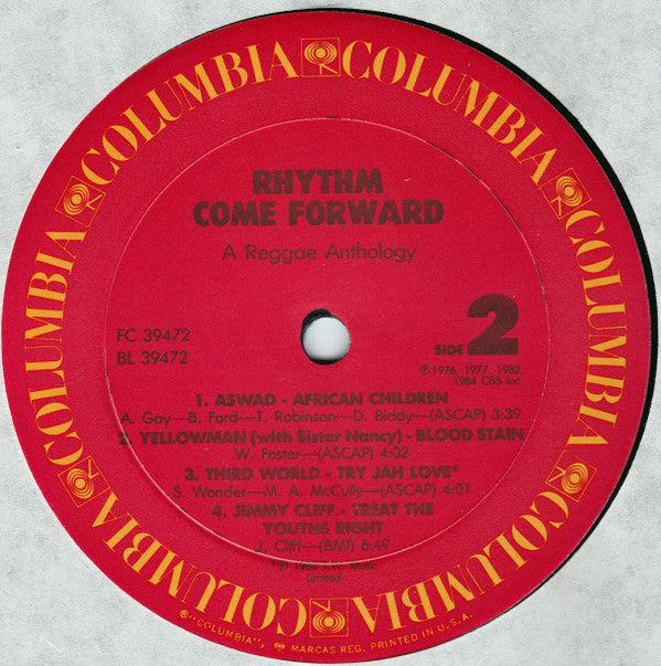 Various : Rhythm Come Forward (A Reggae Anthology) (LP, Comp, Pit)
