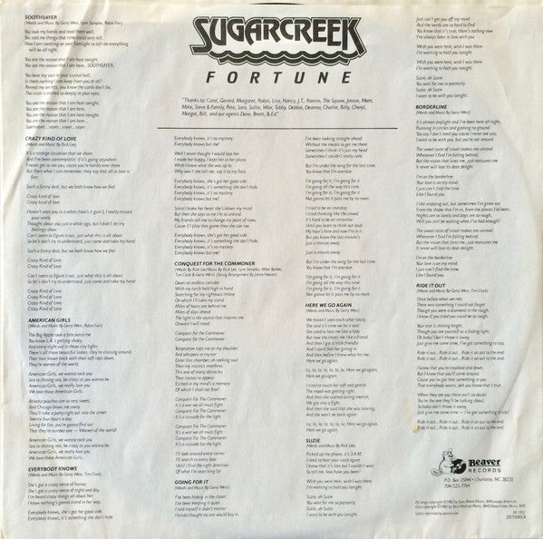 Sugarcreek : Fortune (LP, Album)