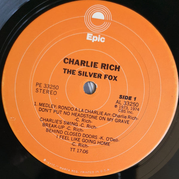 Charlie Rich : The Silver Fox (LP, Album, Ter)