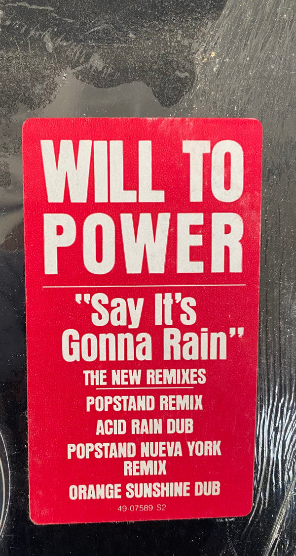 Will To Power : Say It's Gonna Rain (New Remixes) (12")