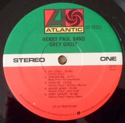 Henry Paul Band : Grey Ghost (LP, Album, MO )