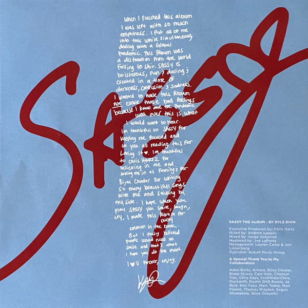 Kyle Dion : Sassy (LP, Album, Ltd, Blu)