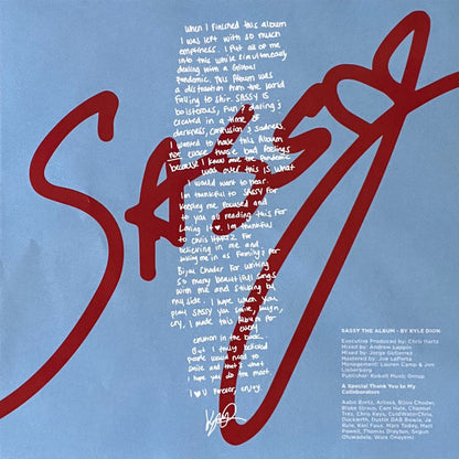 Kyle Dion : Sassy (LP, Album, Ltd, Blu)