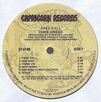 Dixie Dregs : Free Fall (LP, Album, Win)