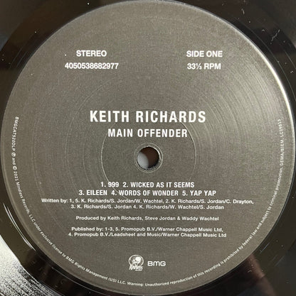 Keith Richards : Main Offender (LP, Album, RE)