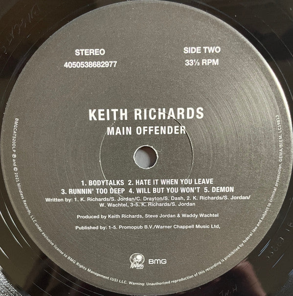 Keith Richards : Main Offender (LP, Album, RE)