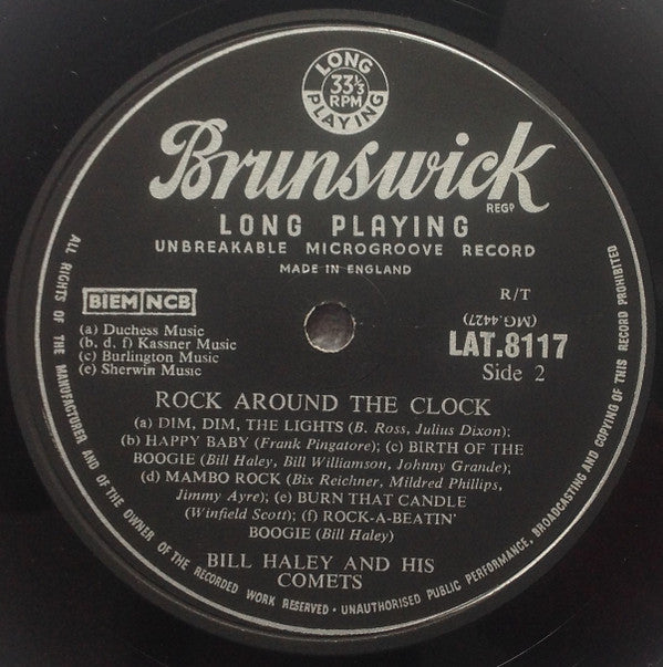 Bill Haley And His Comets : Rock Around The Clock (LP, Album, Comp)