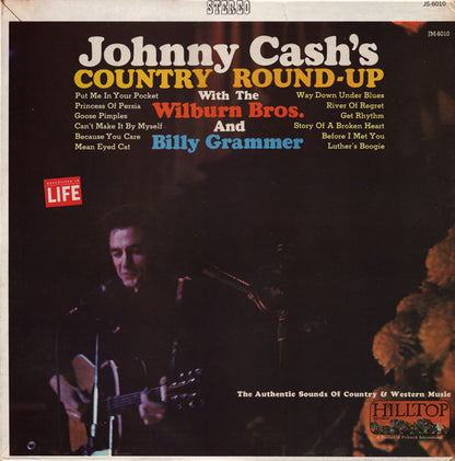 Johnny Cash With The The Wilburn Brothers And Billy Grammer : Johnny Cash's-Country Round-up (The Authentic Sounds Of Country & Western Music) (LP, Comp)