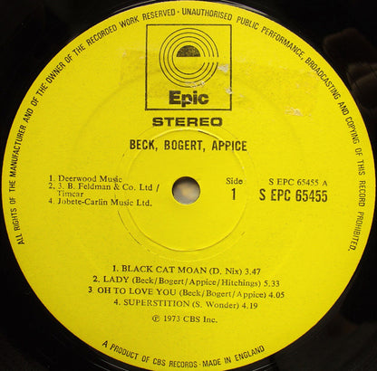 Beck, Bogert & Appice : Beck, Bogert, Appice (LP, Album)