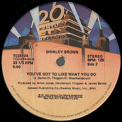 Shirley Brown : Same Time, Same Place (12")