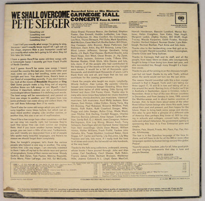 Pete Seeger : We Shall Overcome (Recorded Live At His Historic Carnegie Hall Concert June 8, 1963) (LP, Album, Mono, Pit)