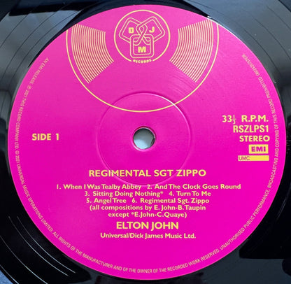 Elton John : Regimental Sgt. Zippo (LP, Album)