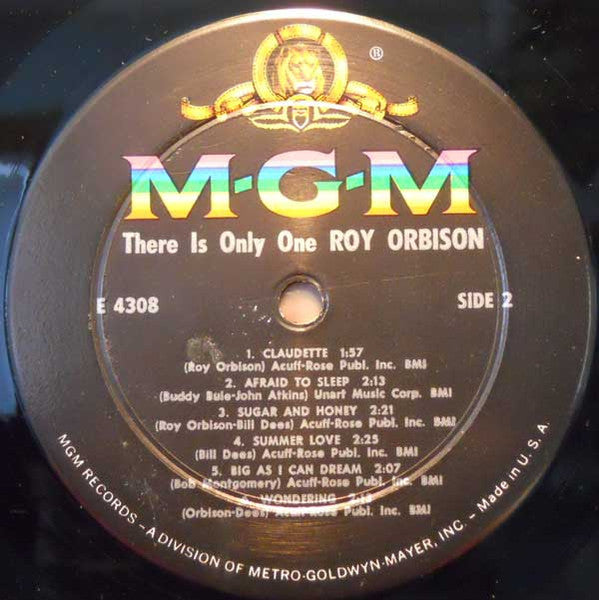 Roy Orbison : There Is Only One Roy Orbison (LP, Album, Mono)