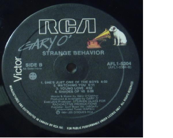 Gary O'Connor : Strange Behavior (LP, Album, RP)