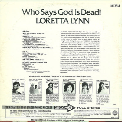 Loretta Lynn : Who Says God Is Dead! (LP, Album)