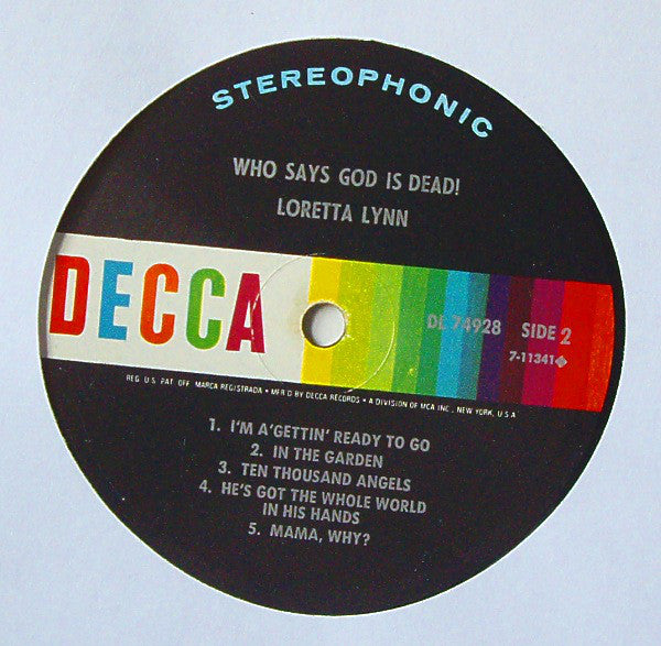Loretta Lynn : Who Says God Is Dead! (LP, Album)