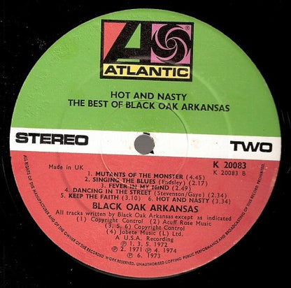 Black Oak Arkansas : Hot And Nasty (The Best Of Black Oak Arkansas) (LP, Comp)