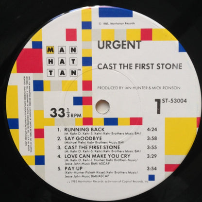 Urgent (2) : Cast The First Stone (LP, Album)