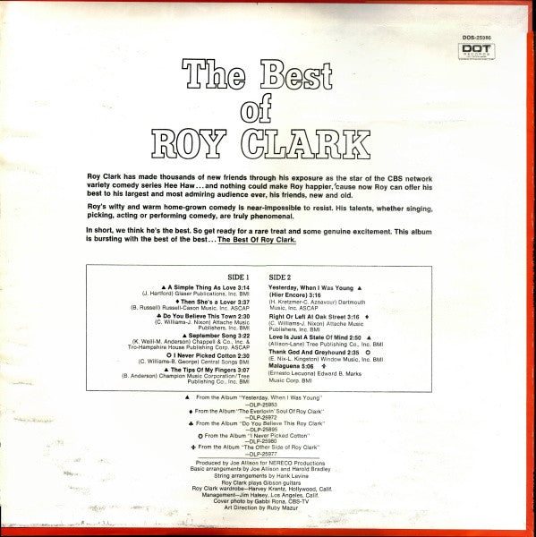 Roy Clark : The Best Of Roy Clark (LP, Comp)