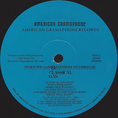 Mason Williams & Mannheim Steamroller : Classical Gas (LP, Album)