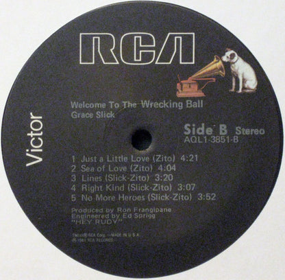 Grace Slick : Welcome To The Wrecking Ball! (LP, Album)