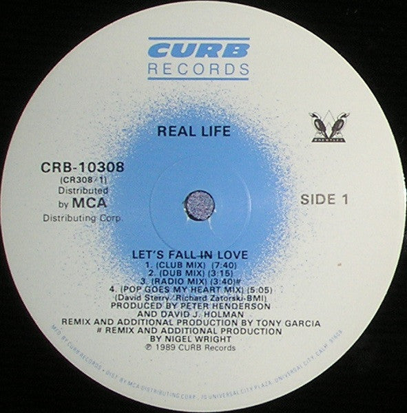 Real Life : Let's Fall In Love (12", Single)