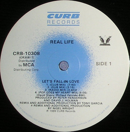 Real Life : Let's Fall In Love (12", Single)