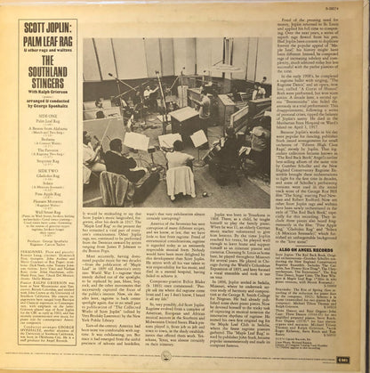 Scott Joplin : The Southland Stingers With Ralph Grierson, George Sponhaltz : Palm Leaf Rag (LP, Album)