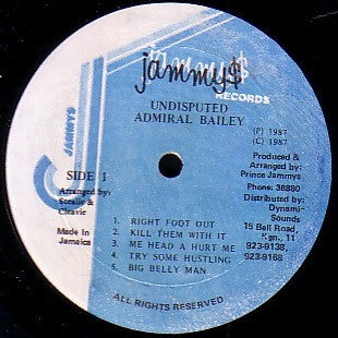 Admiral Bailey : Undisputed (LP, Album)