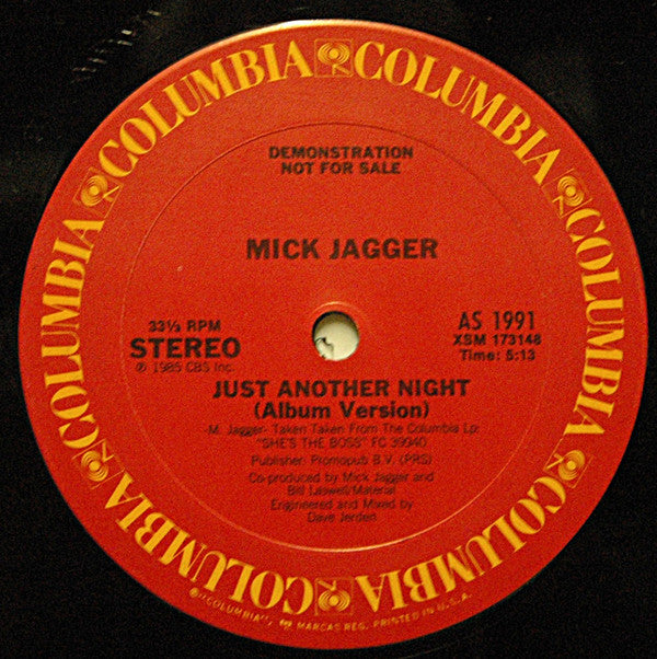 Mick Jagger : Just Another Night (12", Single, Promo)