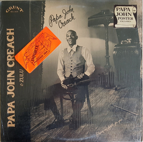 Papa John Creach & Zulu (9) : Playing My Fiddle For You (LP, Album, Hol)