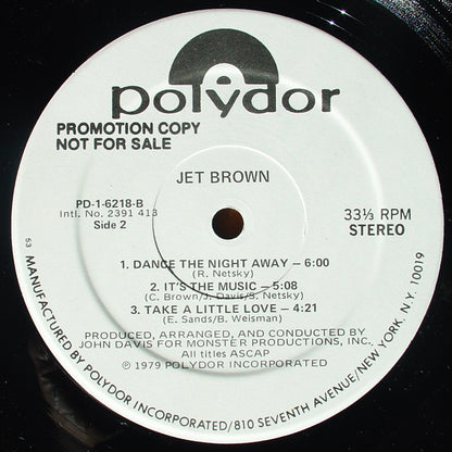Jet Brown : Jet Brown (LP, Album, Promo)