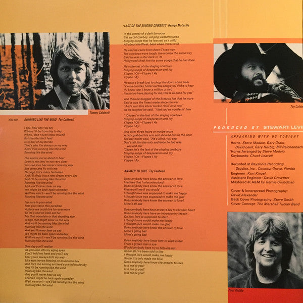 The Marshall Tucker Band : Running Like The Wind (LP, Album, Jac)