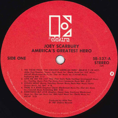 Joey Scarbury : America's Greatest Hero (LP, Album, Spe)