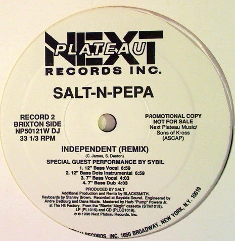 Salt 'N' Pepa : Independent (Remix) (2x12", Promo)