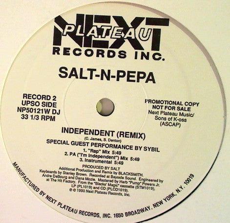 Salt 'N' Pepa : Independent (Remix) (2x12", Promo)