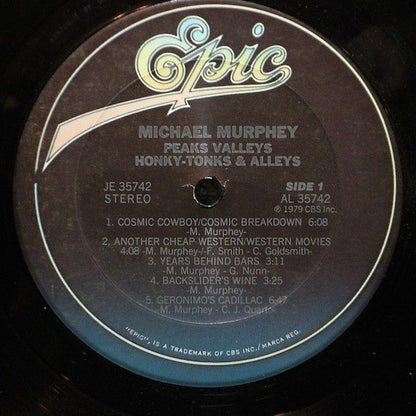 Michael Martin Murphey : Peaks Valleys Honky-Tonks & Alleys (LP, Album, Ter)