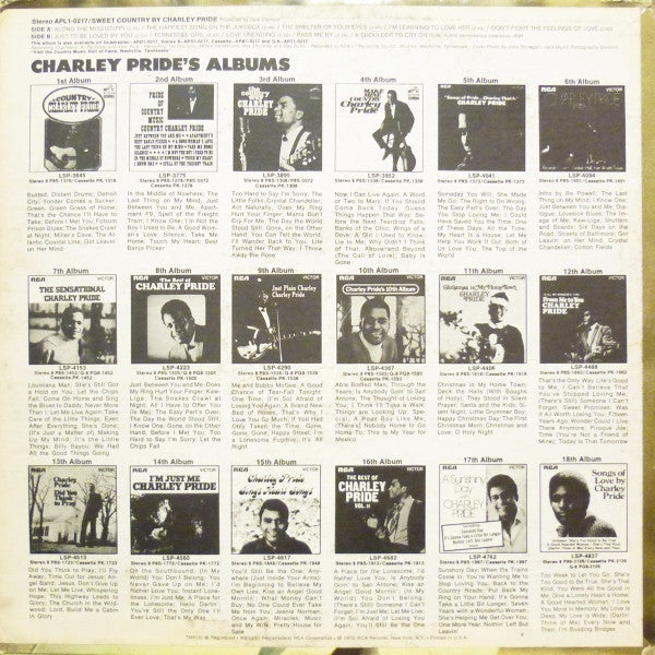 Charley Pride : Sweet Country (LP, Album, Hol)